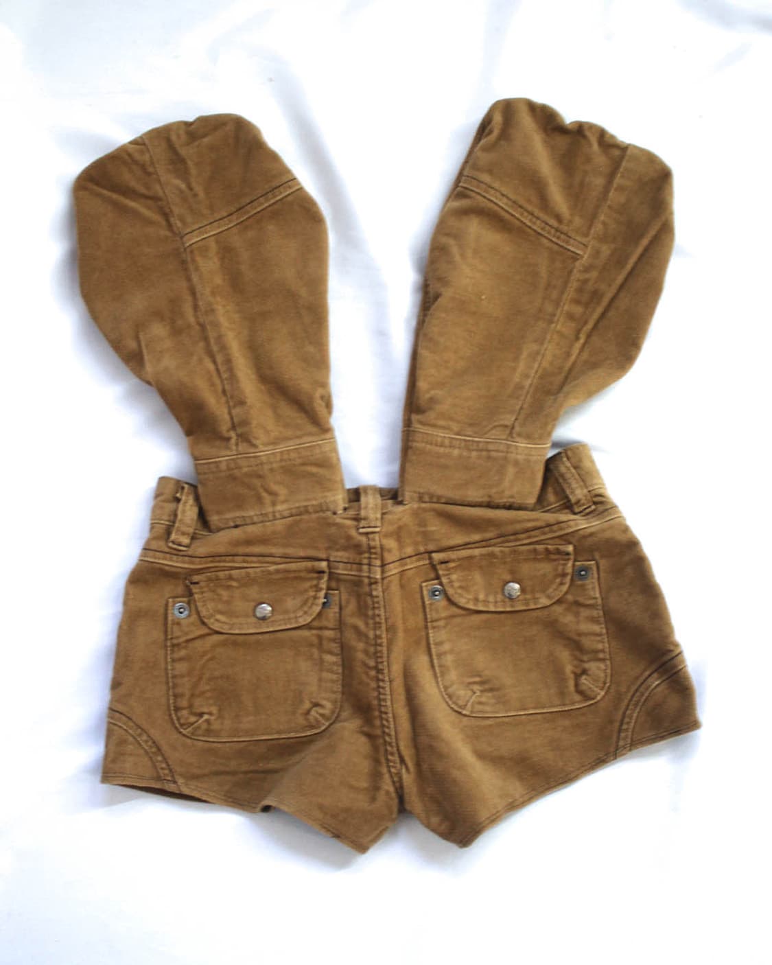 Cargo micro B-ear ochre shorts 상품이미지4