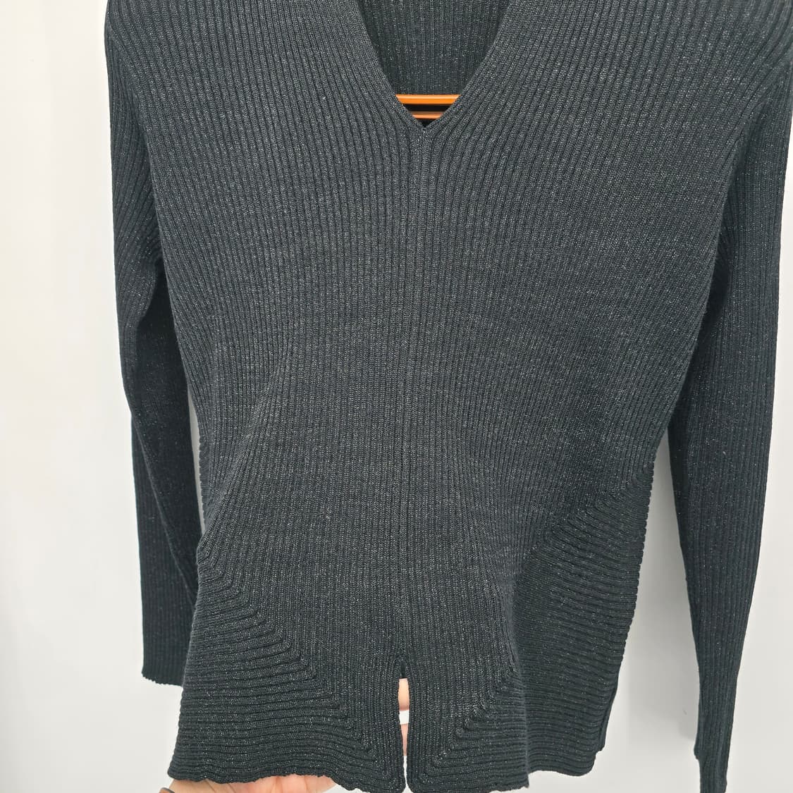 일본빈티지 펄 니트 브이넥 니트 상품이미지5