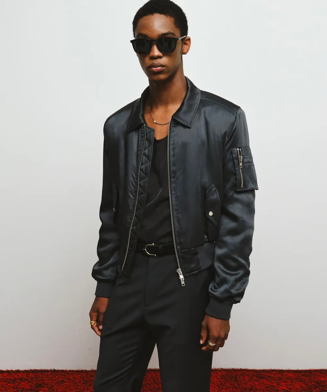 글로시드 MA-1 크롭 블루종 상품이미지1