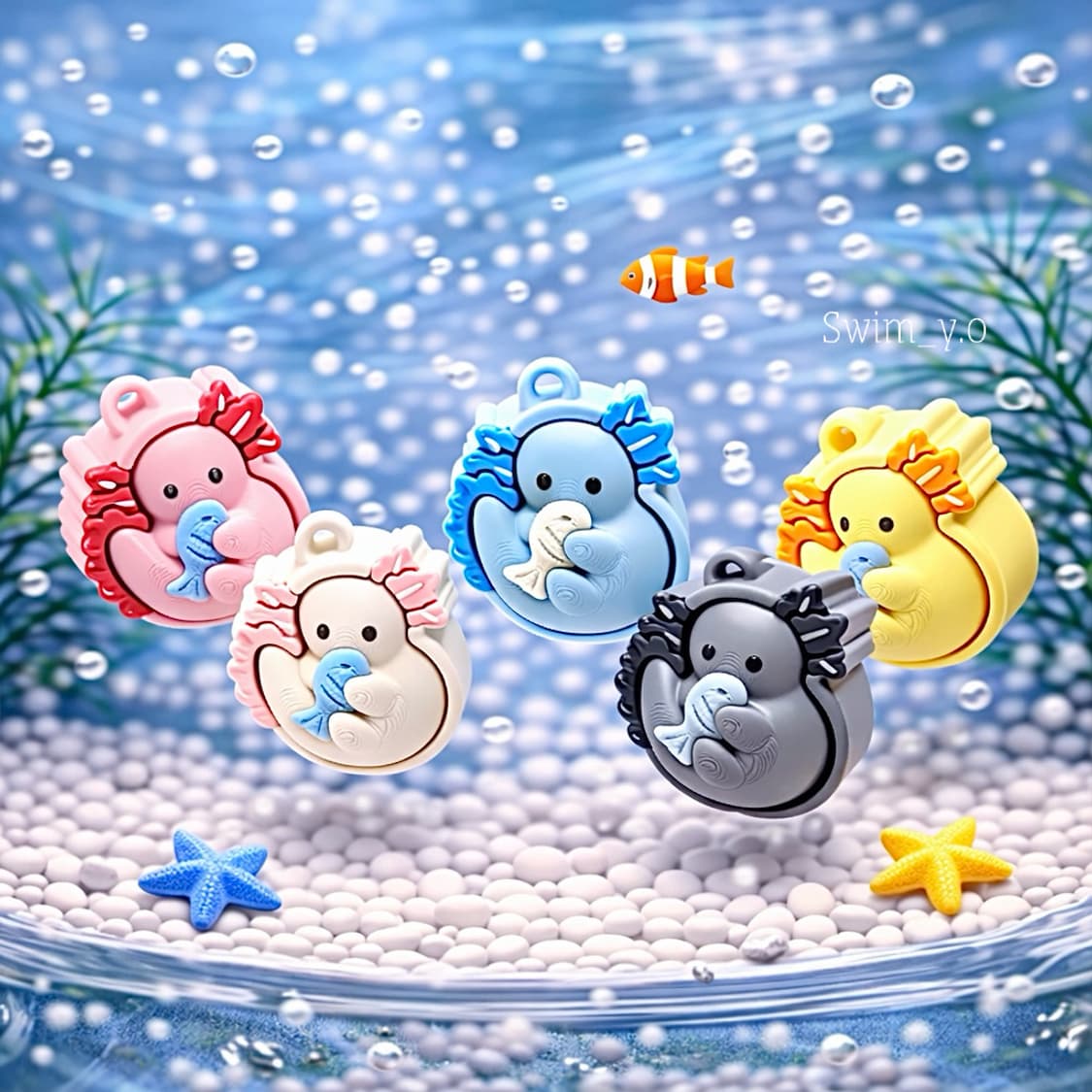 새상품 우파루파 아홀로틀 클리커 클릭커 키캡 키링 피젯토이 상품이미지1