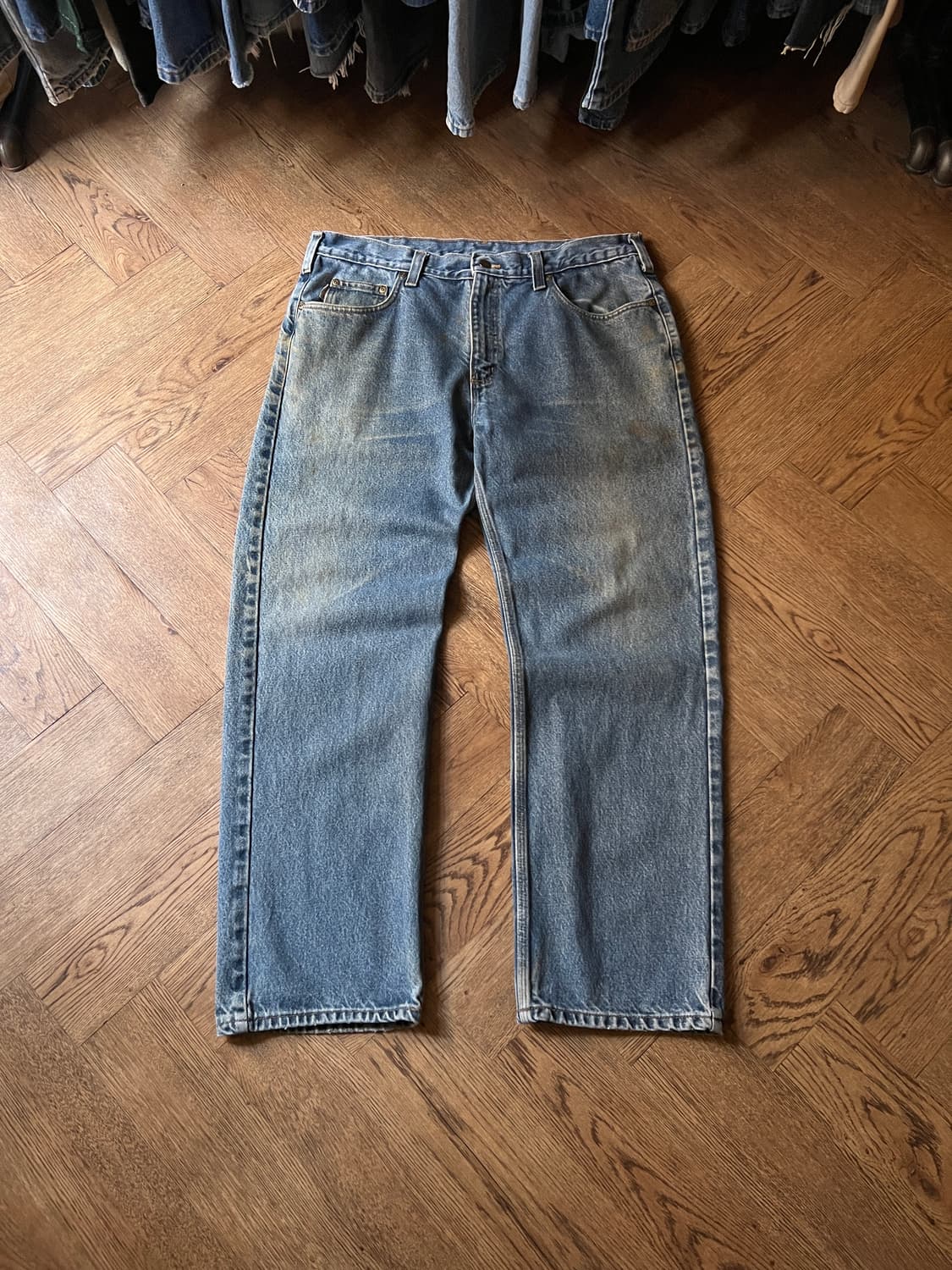 [38]칼하트 USA 빈티지 워싱 워크 데님 팬츠 상품이미지2