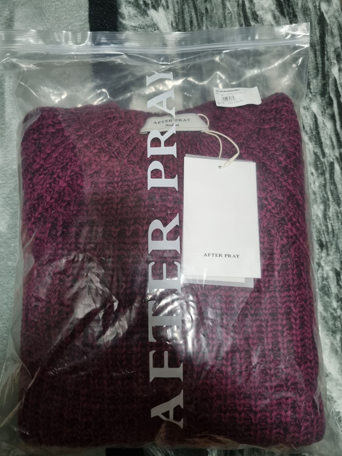 [M] 애프터프레이 니트 솔라 인타르시아 마젠타 상품이미지2