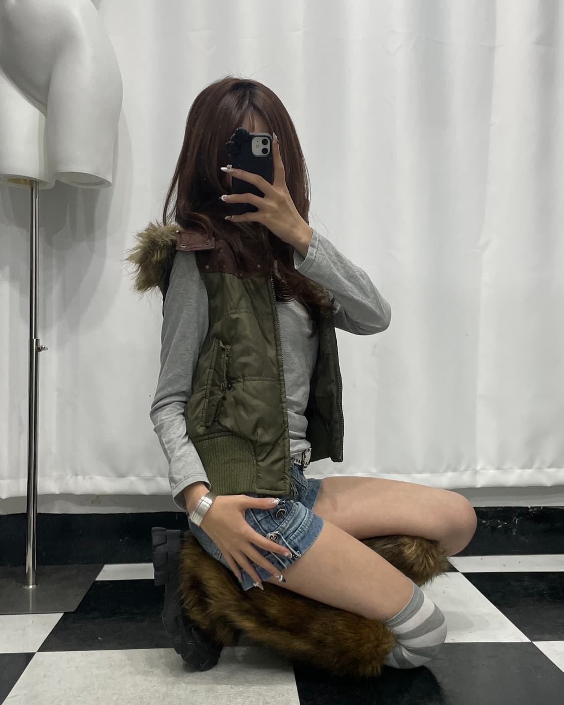 🎸카키 패딩 조끼🎸 상품이미지2