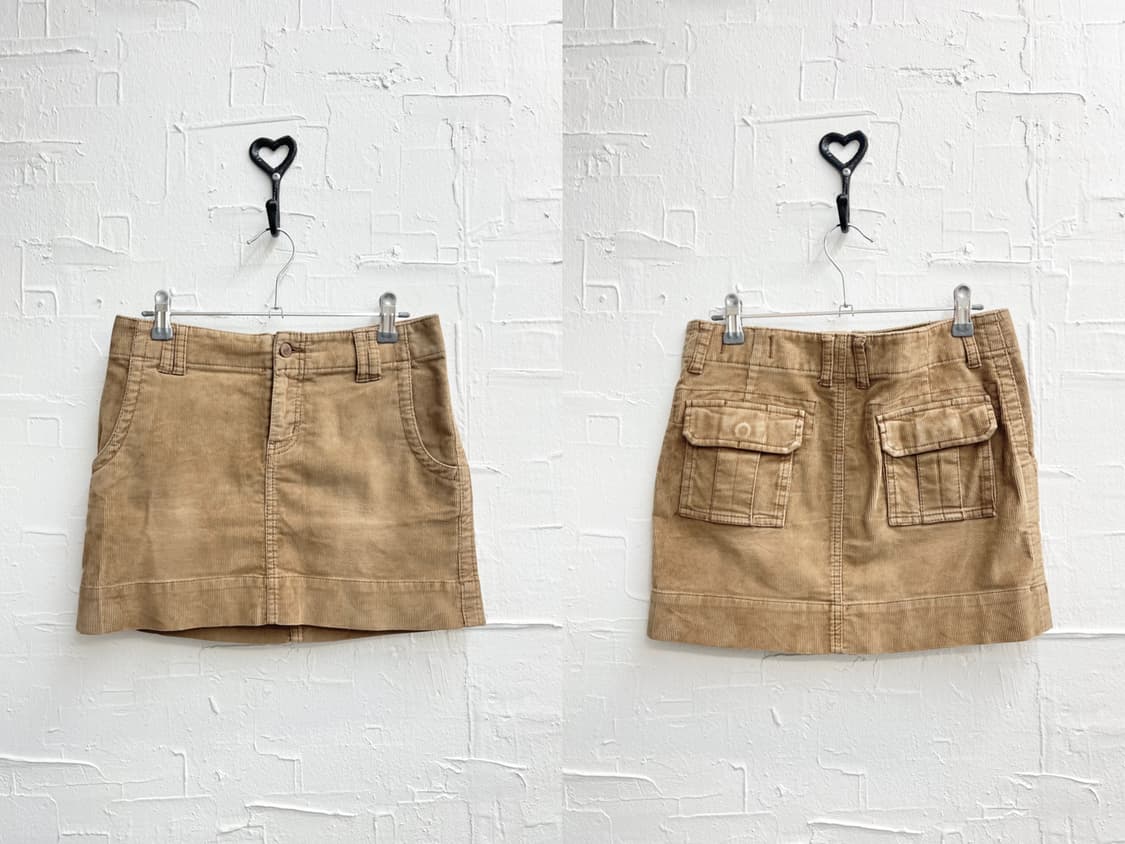 Ivory suede mini skirt 상품이미지3