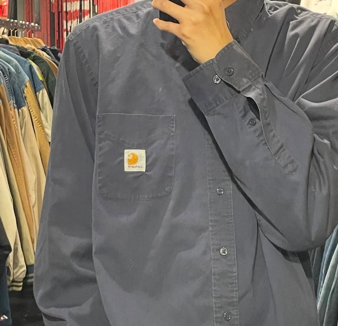[IM] carhartt 칼하트 네이비 긴팔셔츠 상품이미지4