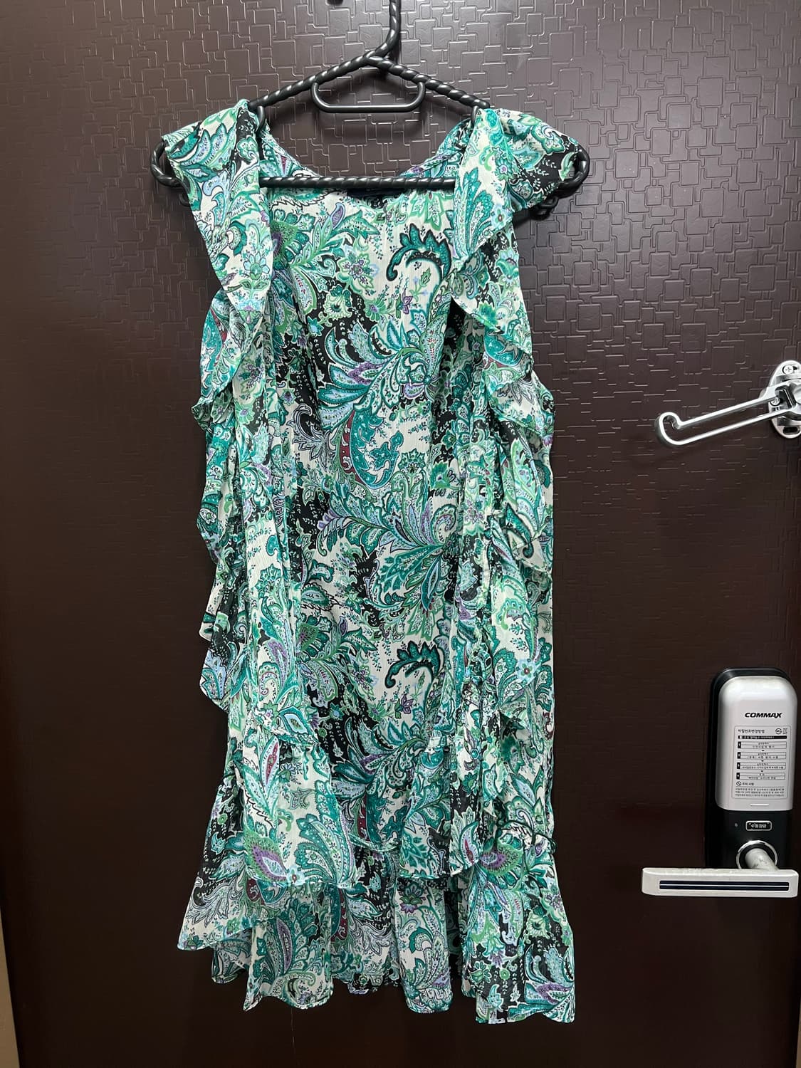 빈티지 민트 페이즐리 나시 가운 free 상품이미지1