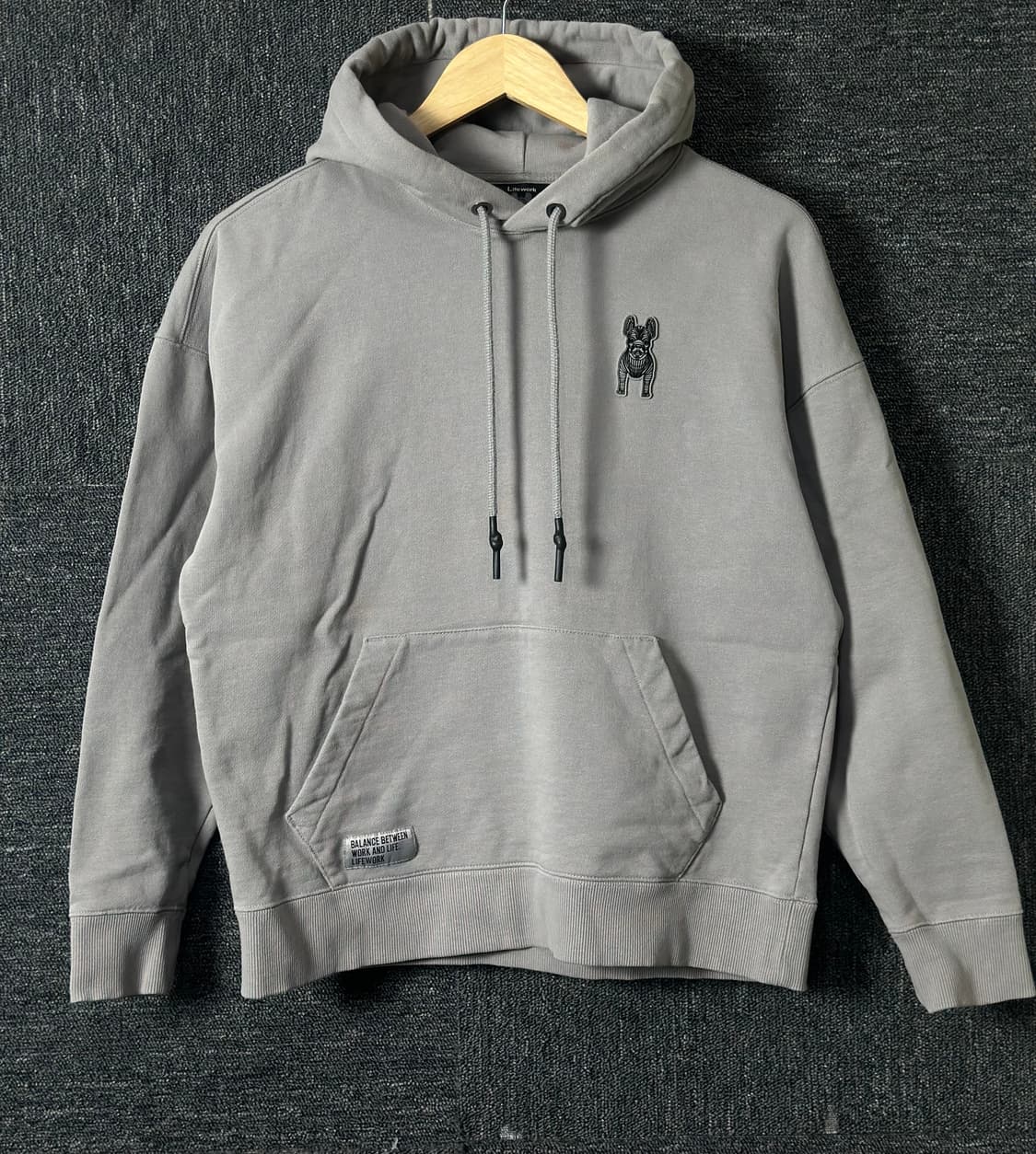 라이프워크 회색 후드티 XS 상품이미지1
