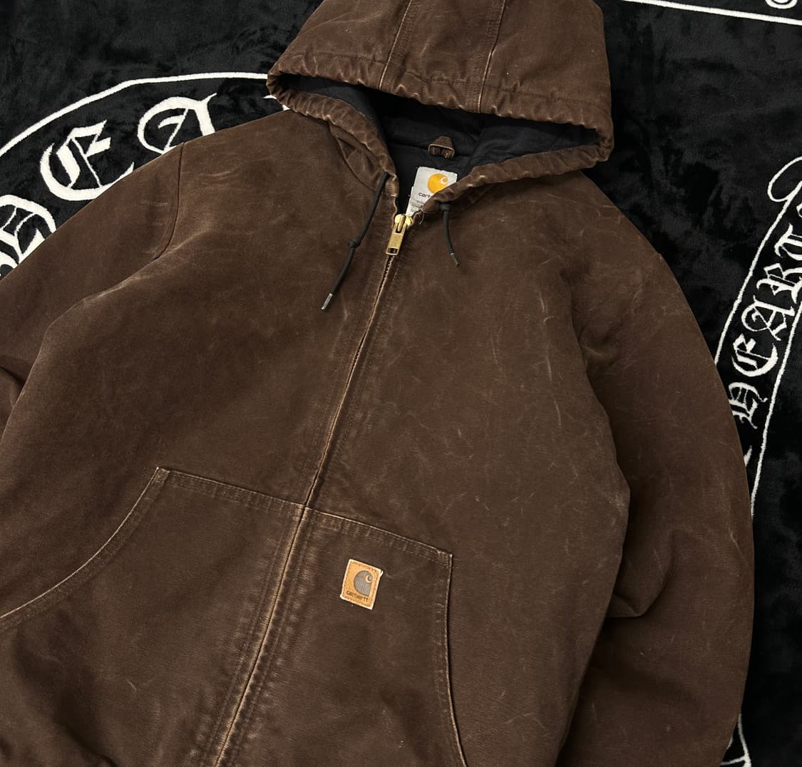 XL) 칼하트 액티브 j130 페이딩크랙워싱(딥브라운) 상품이미지2