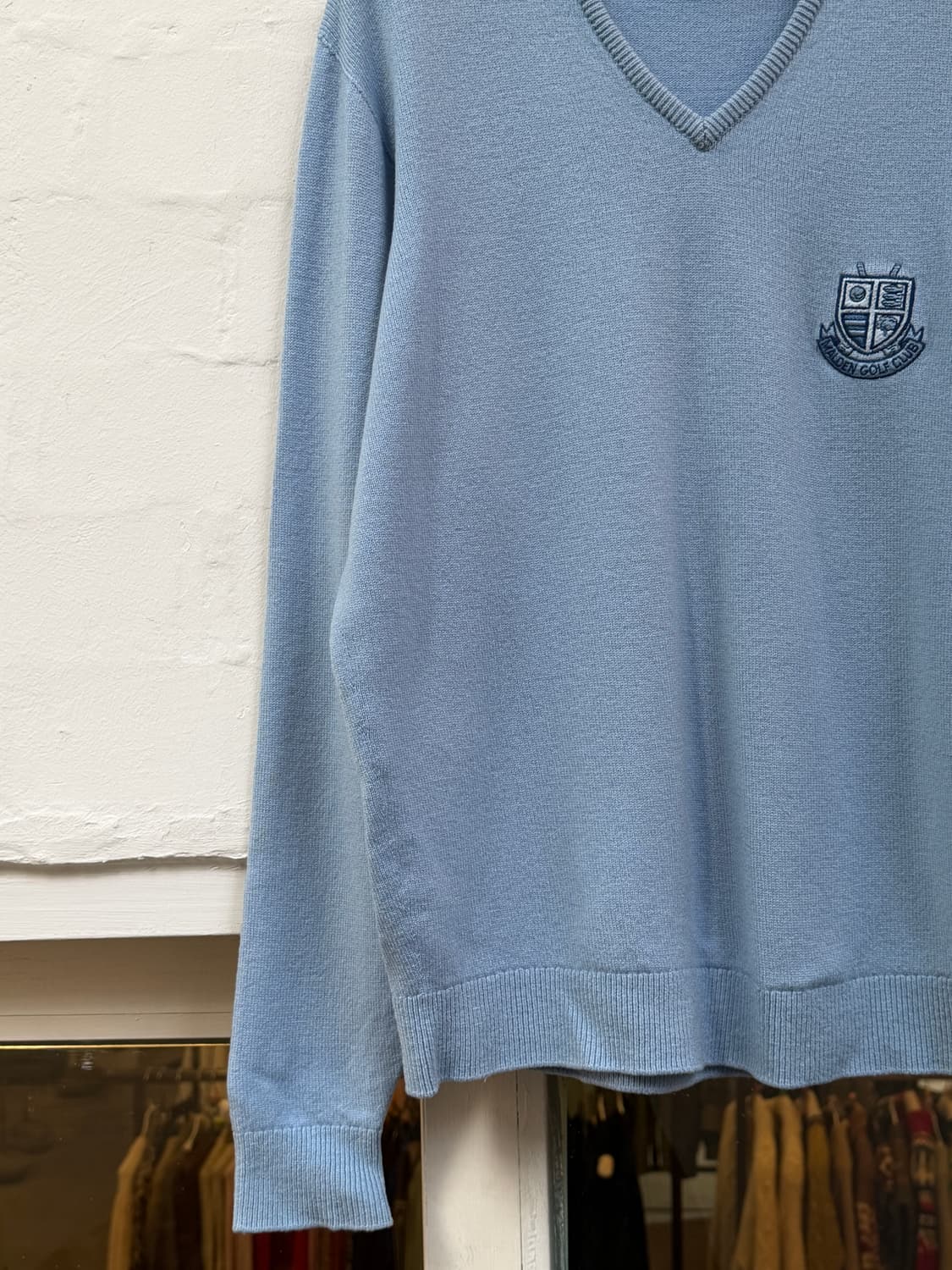 Glenbrae Spirol 브이넥 램스울 블렌드 니트 UK M 상품이미지4