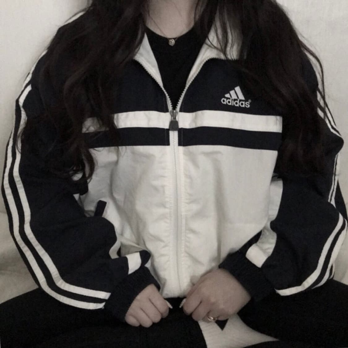 🐰아디다스 오레오 올드스쿨 유일 매물 점퍼 바람막이 데일리 꾸안꾸🖤 상품이미지1