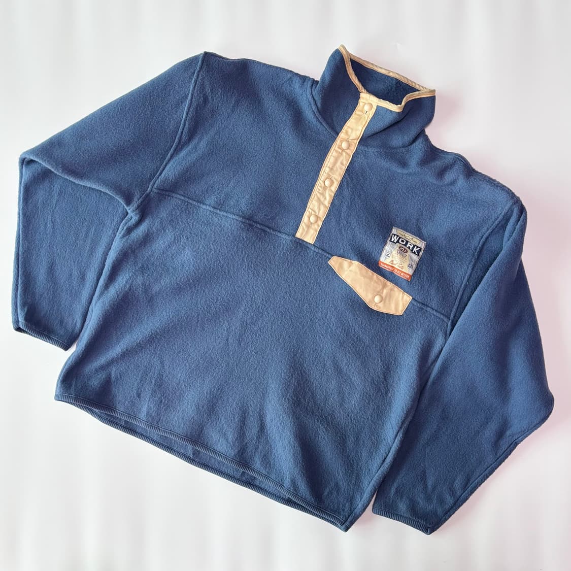 빈티지 수퍼워크(SUPER WORK) 스냅 티 후리스 풀오버 상품이미지1