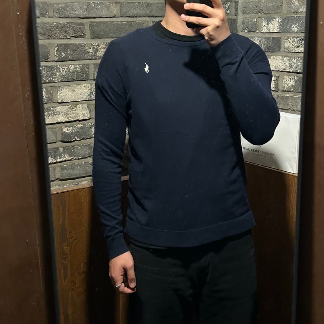 M) 폴로 랄프로렌 피마코튼 네이비 니트 신형 큐알탭 상품이미지9