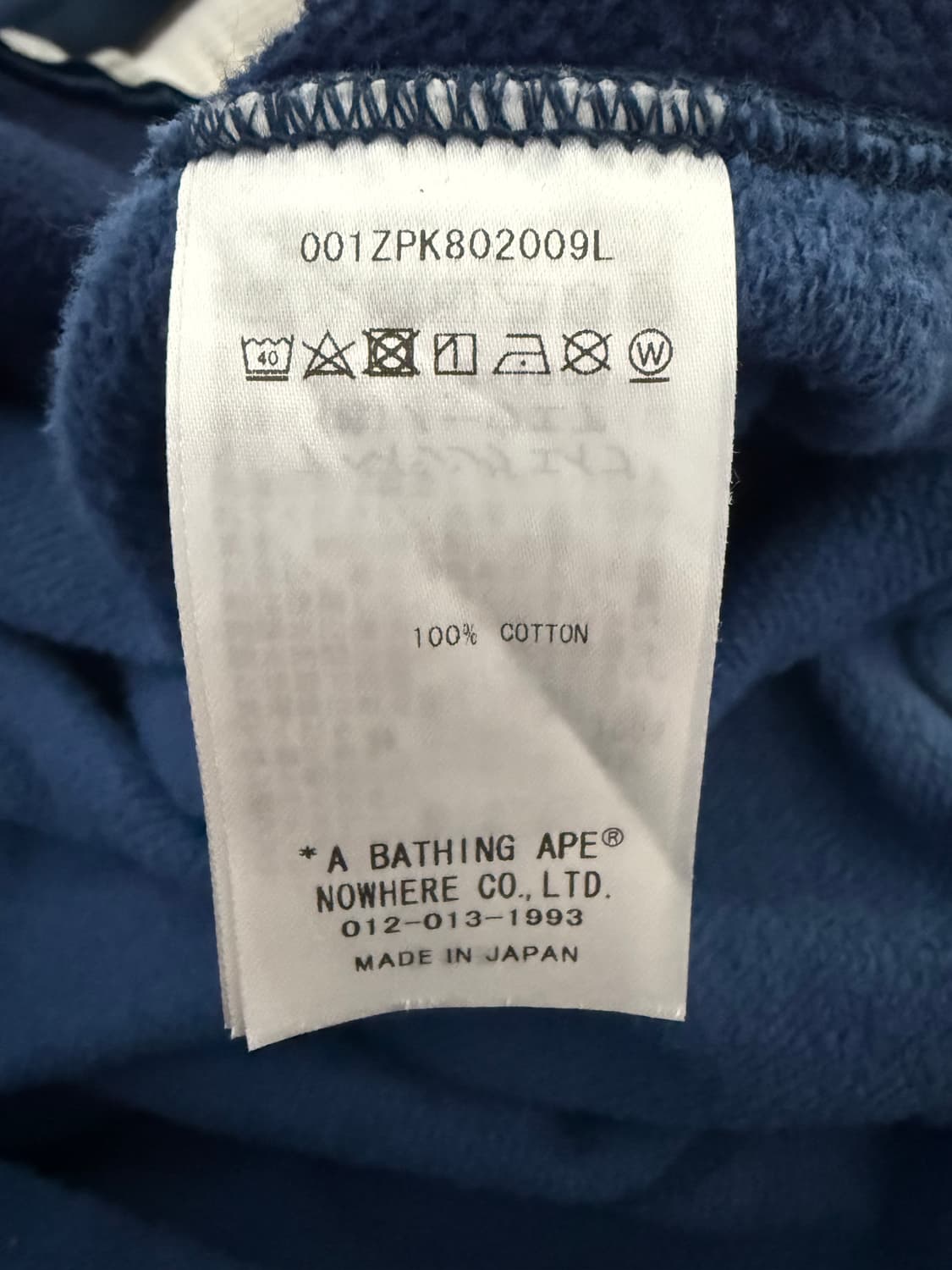 베이프 컬러 카모 샤크 풀 후드 집업 네이비 상품이미지5