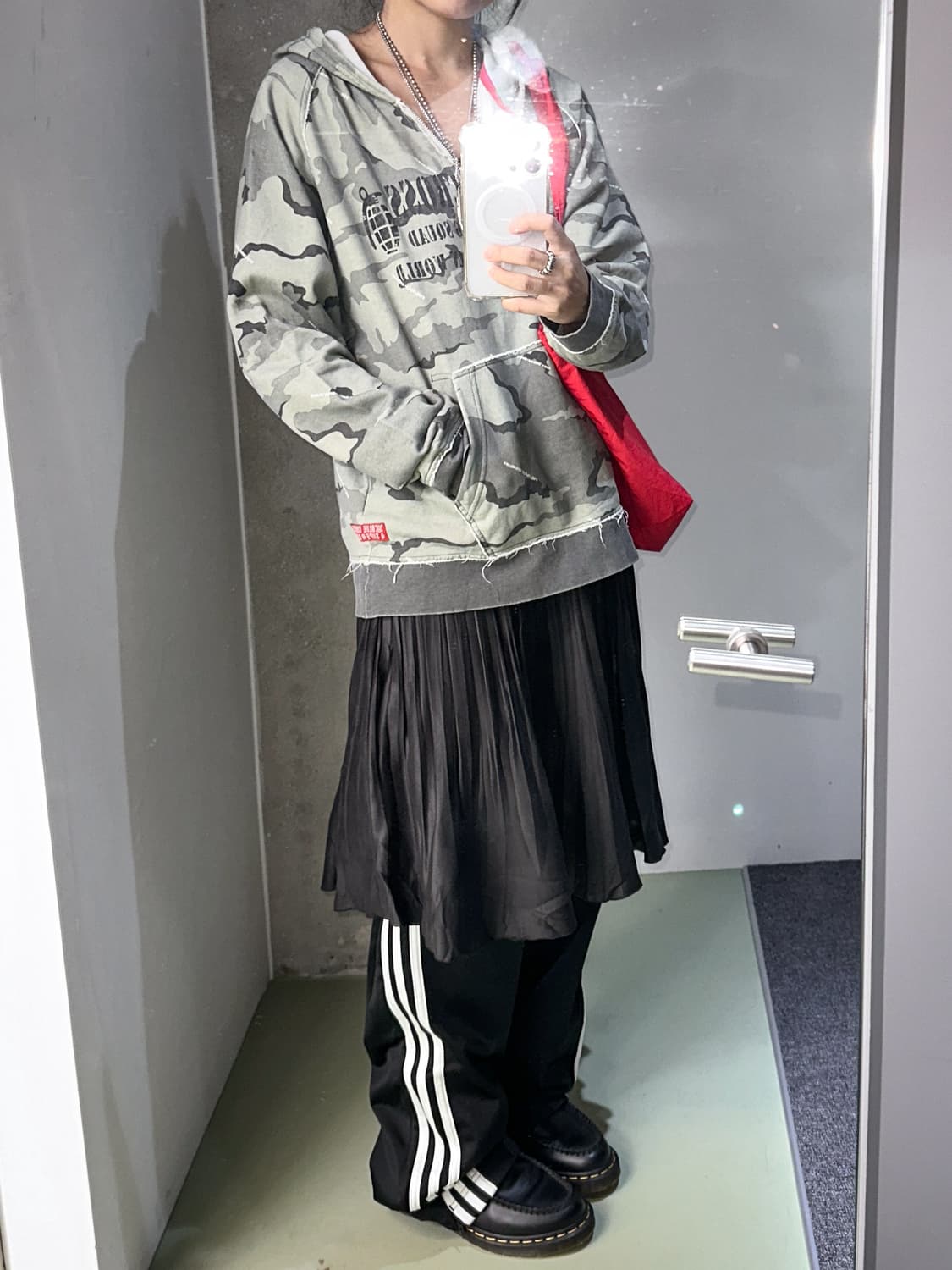 grunge camo half zip hoody 상품이미지3