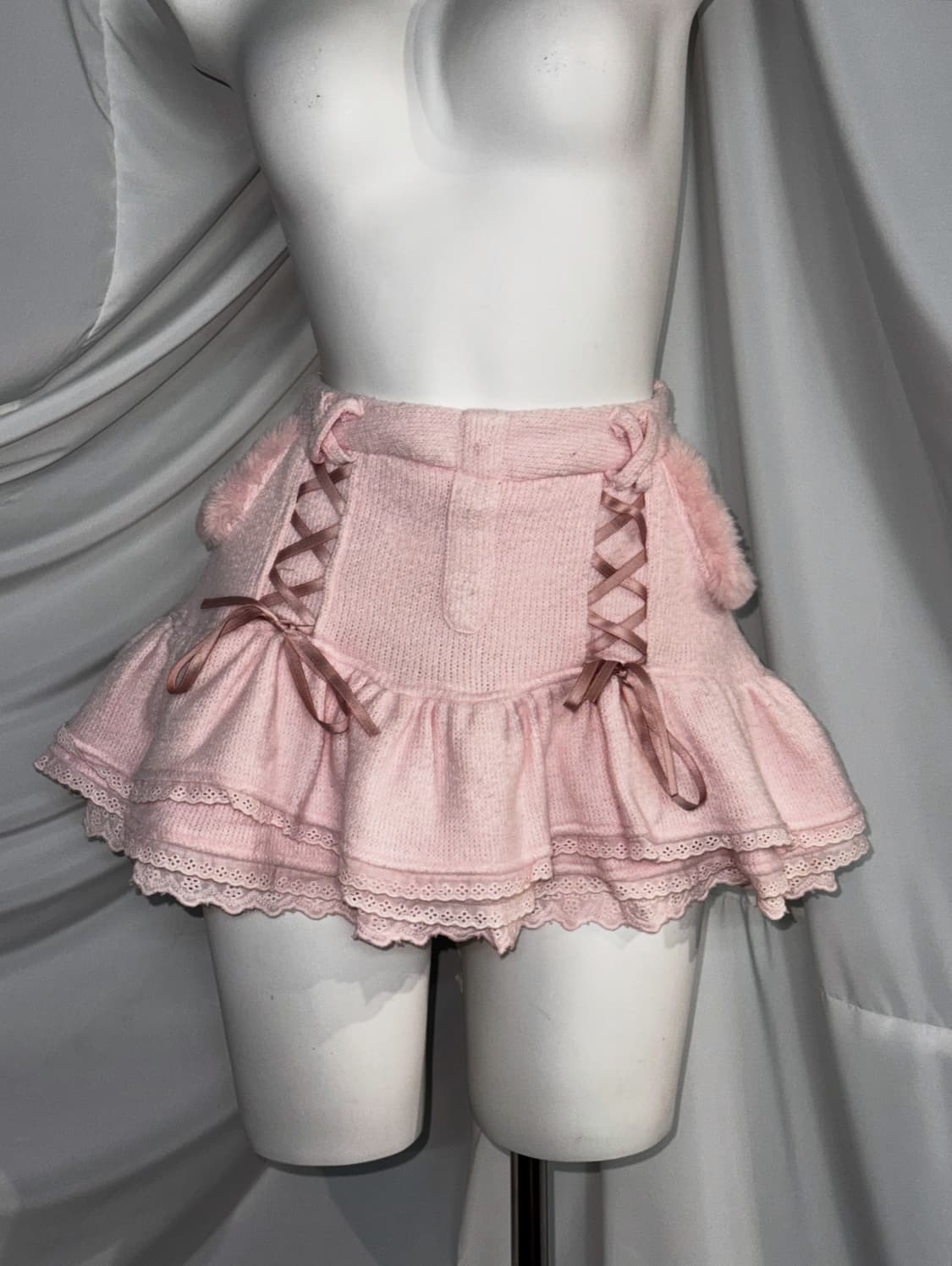 핑크 히메갸루 도트 아이렛 디테일 코디세트  상품이미지3