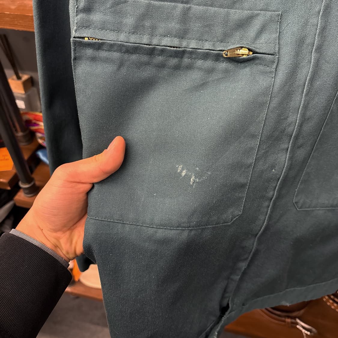 Rare 80s 프렌치 워크 집업 자켓 레어 컬러 지퍼포켓 N325 상품이미지5