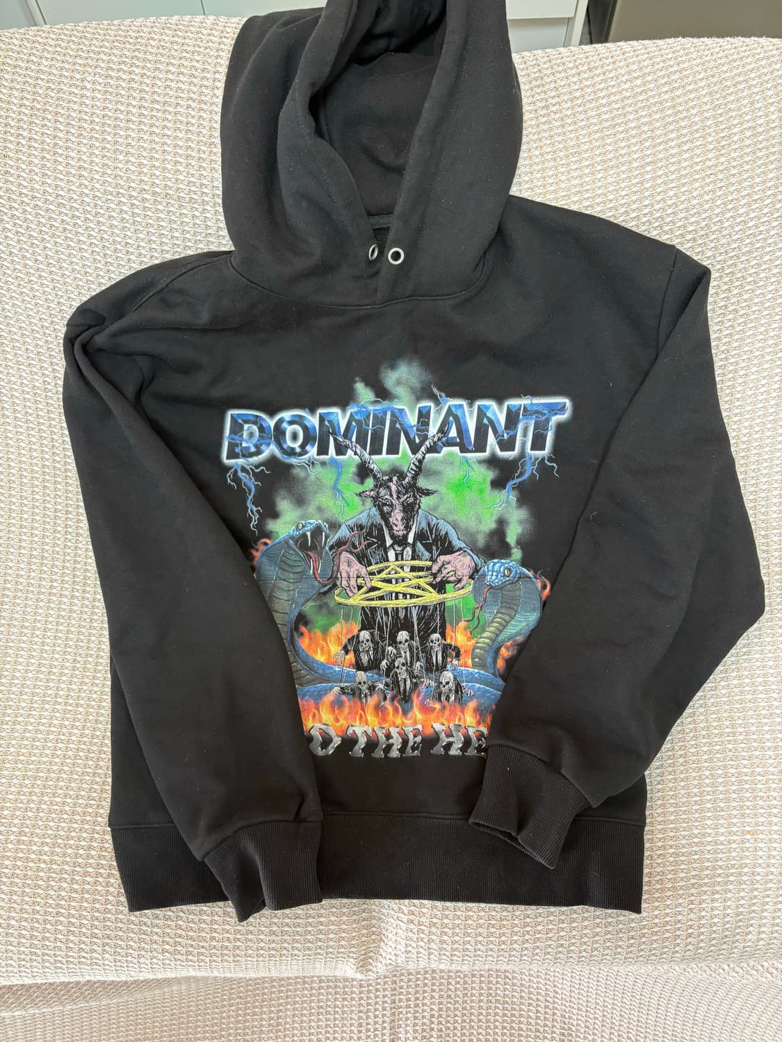 도미넌트 빈티지 프린팅 후드티  상품이미지1