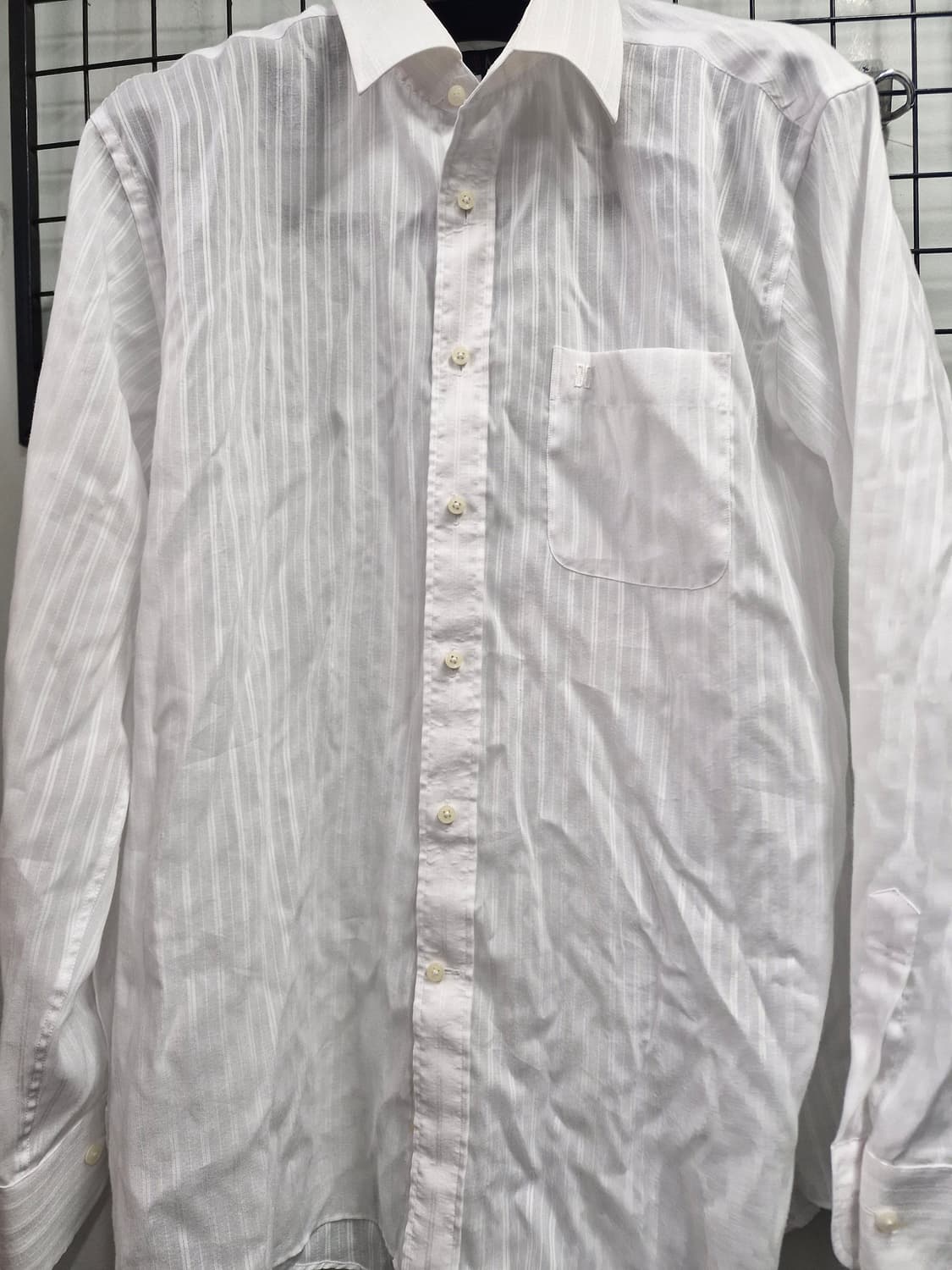 110XXL 닥스 흰색 스트라이프 셔츠. 상품이미지5