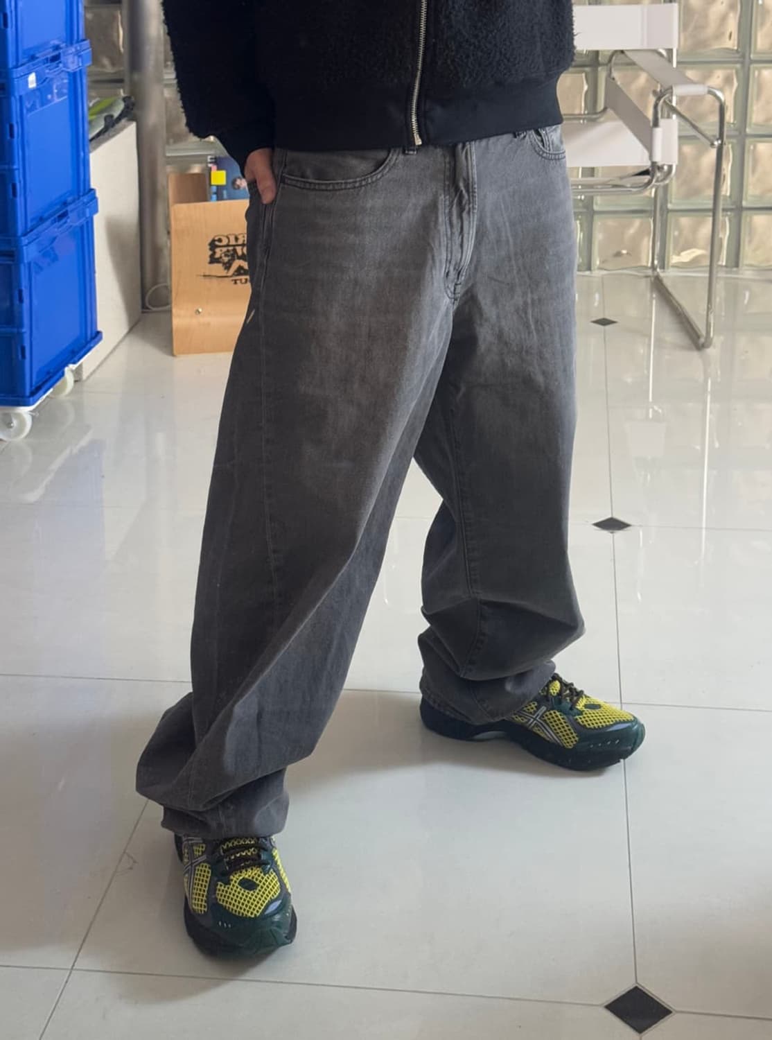 GU 흑청 벌룬핏 데님팬츠 상품이미지2