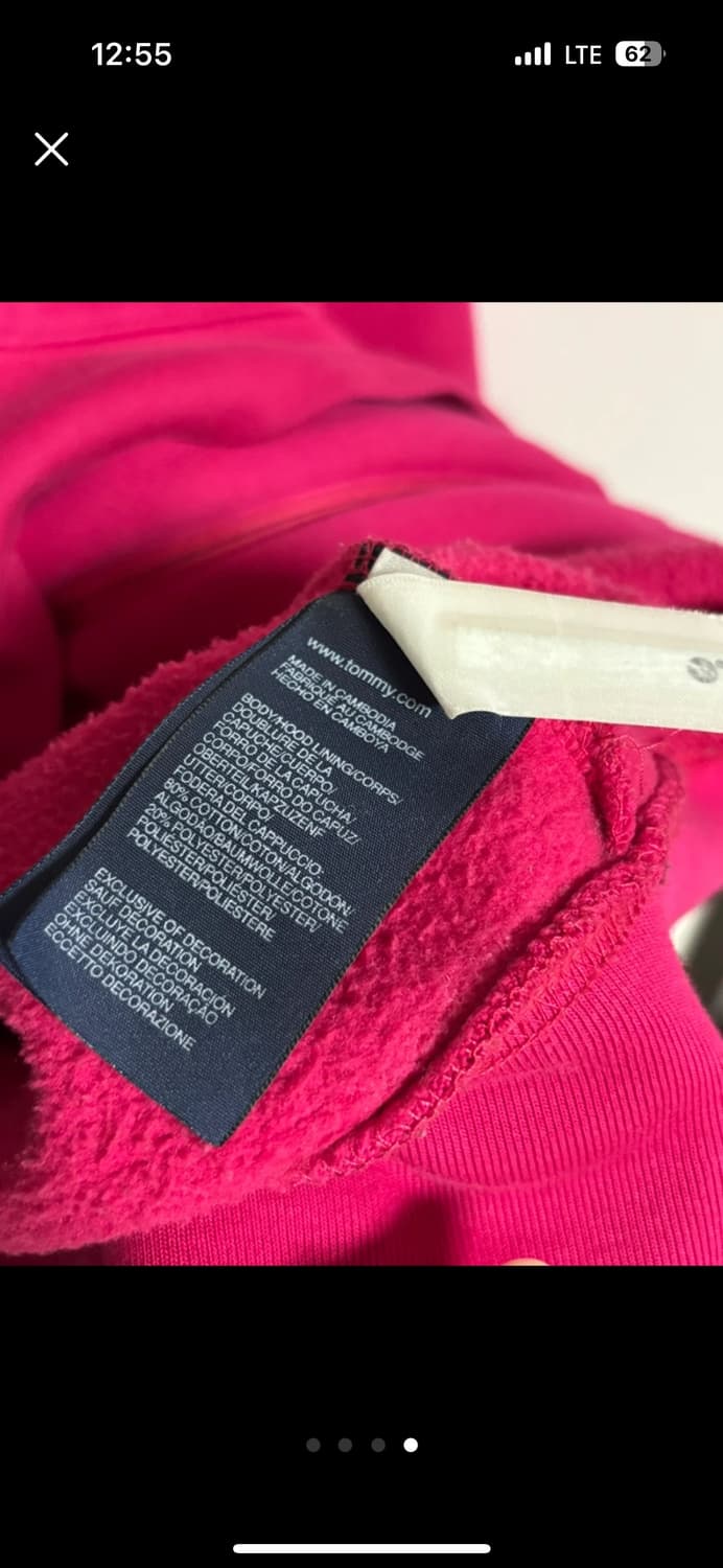 타미힐피거 핑크 후드집업 M 상품이미지4