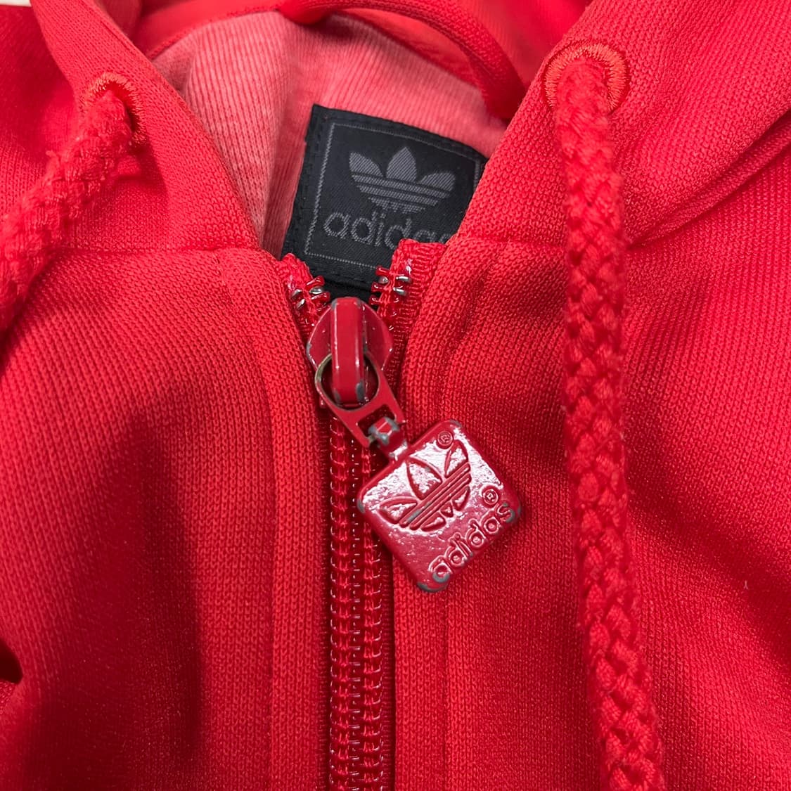 아디다스 레드 후플 플락 후드집업 져지 85 상품이미지9
