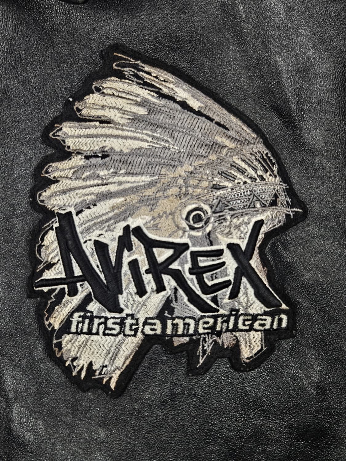 아비렉스 퍼스트 아메리칸 인디언 자수패치 가죽 자켓 (XL)/ 10212 상품이미지5