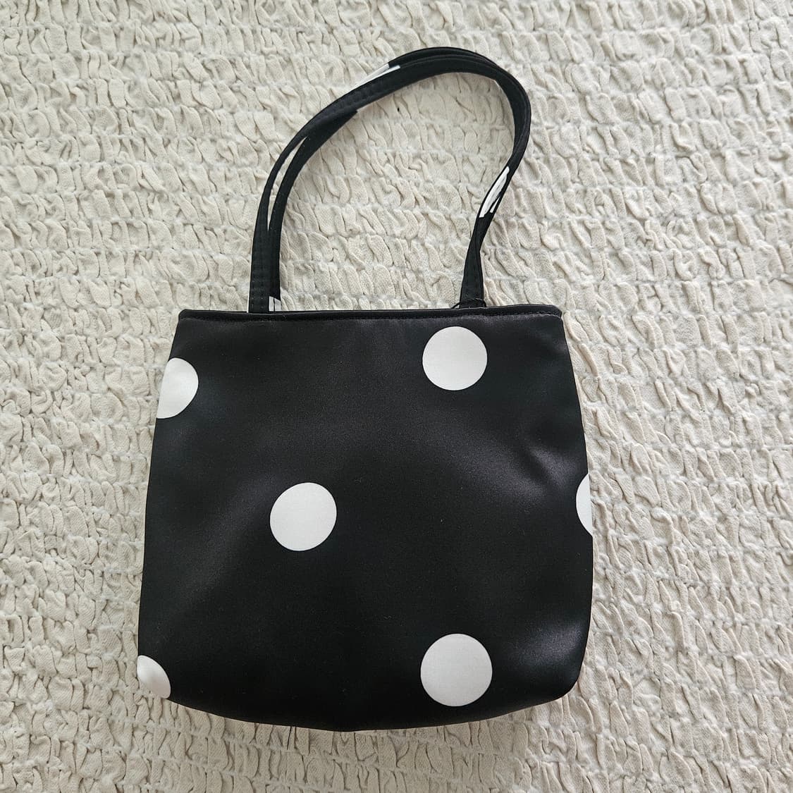 Hai Little Silk Bag Black and Ivory Polk 상품이미지3