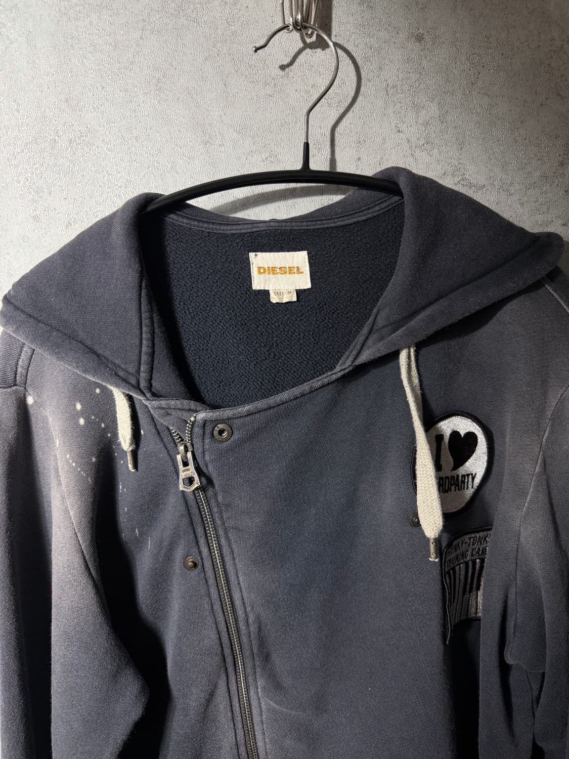 디젤 워싱 페인팅 후드집업 상품이미지6
