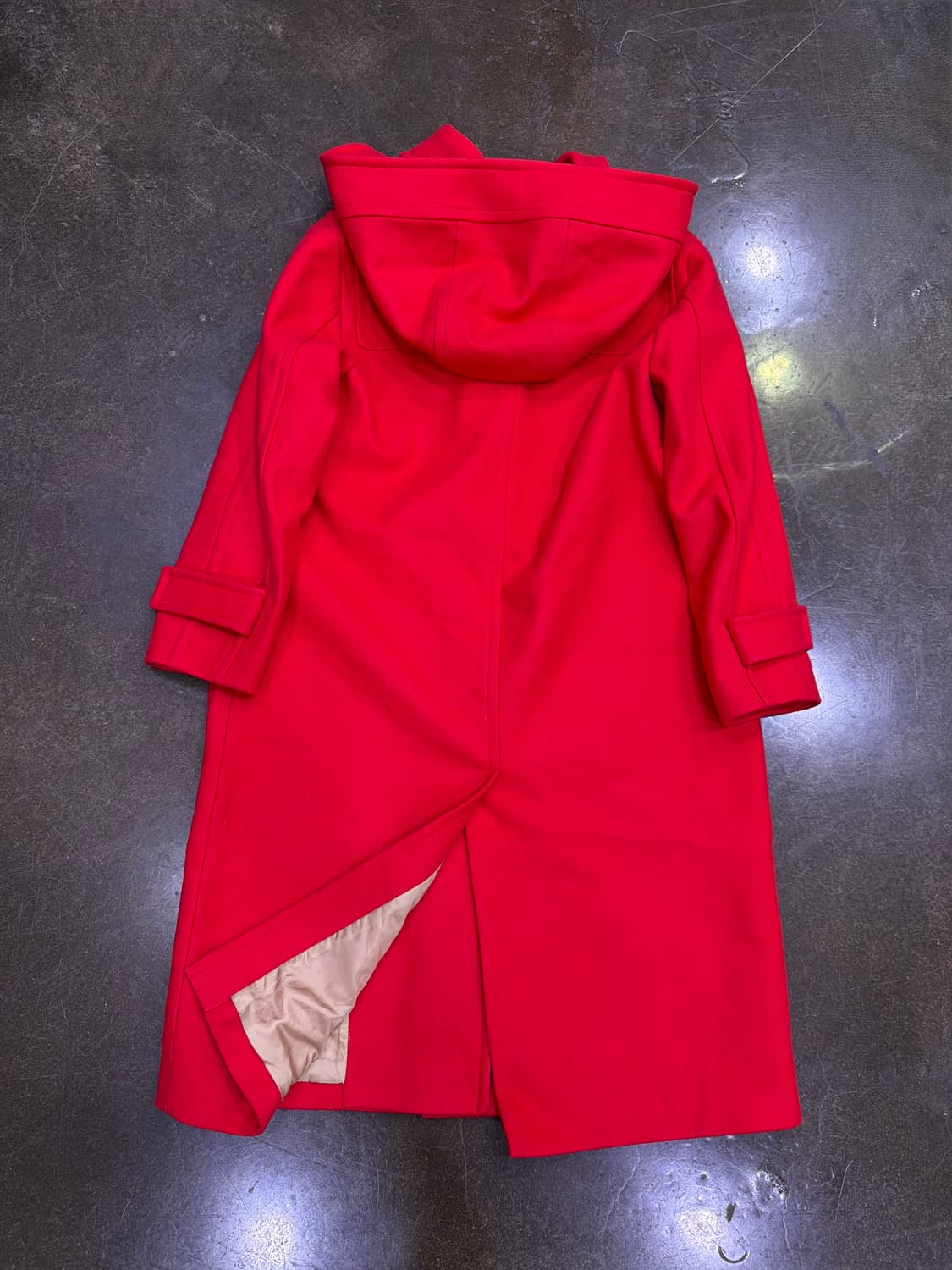 빈폴 레이디스 솔리드 롱 더플코트 떡볶이 코트 레드 90 상품이미지4