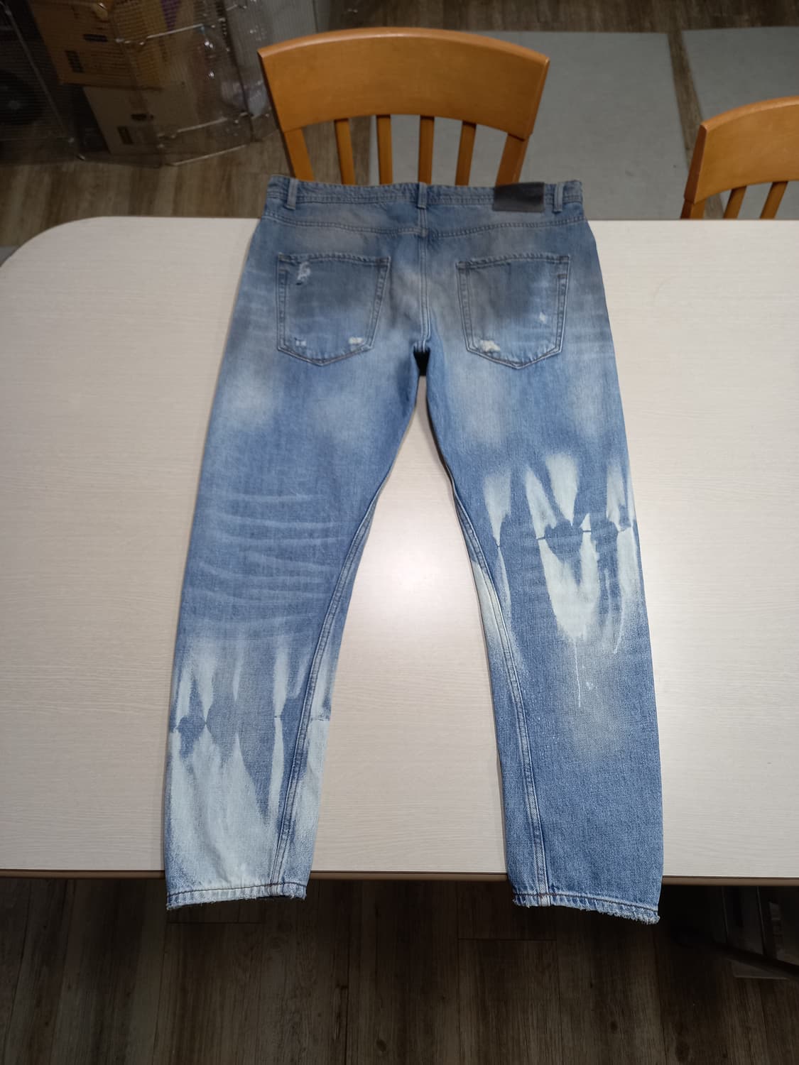 36 ZARAMAN 데미지워싱 상하스판 슬림일자진 36-431 상품이미지2