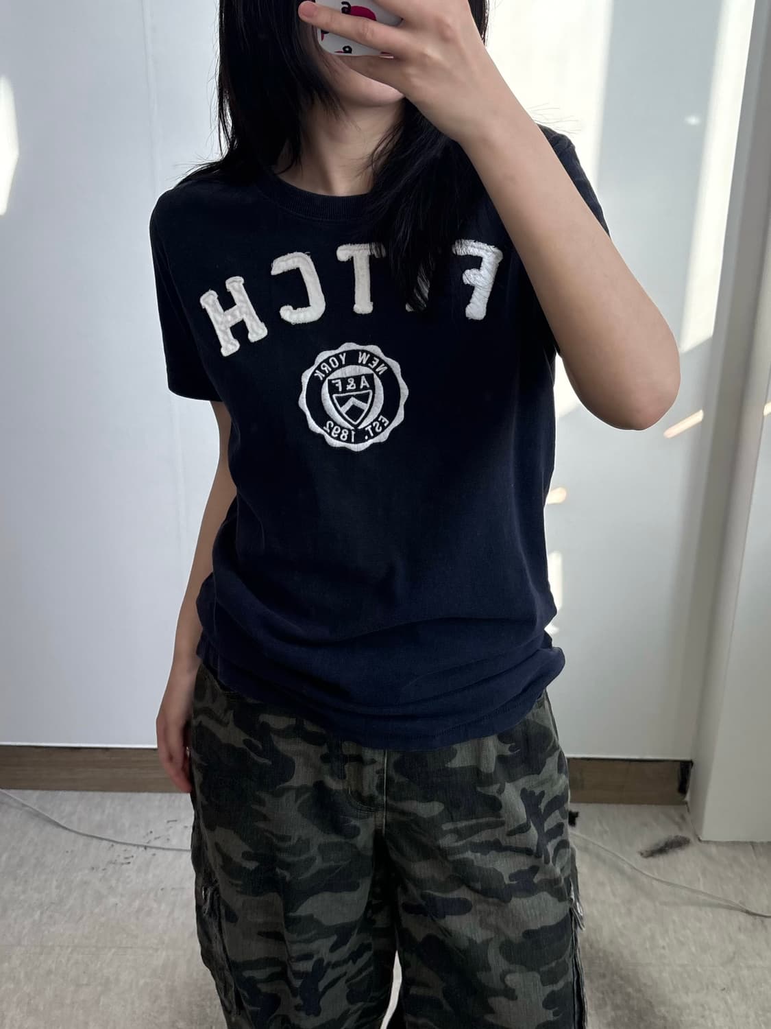 아베크롬비 네이비 반팔 티셔츠 상품이미지1