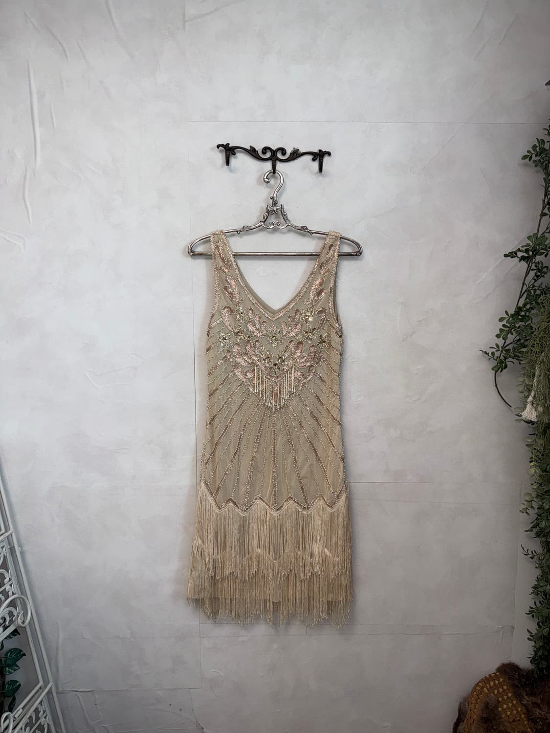 Pink beige oriental fairy beads ops 상품이미지5