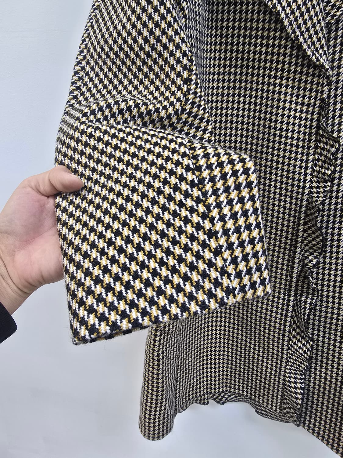 럭키슈에뜨 아방핏 하운드체크 러플 코트 상품이미지7