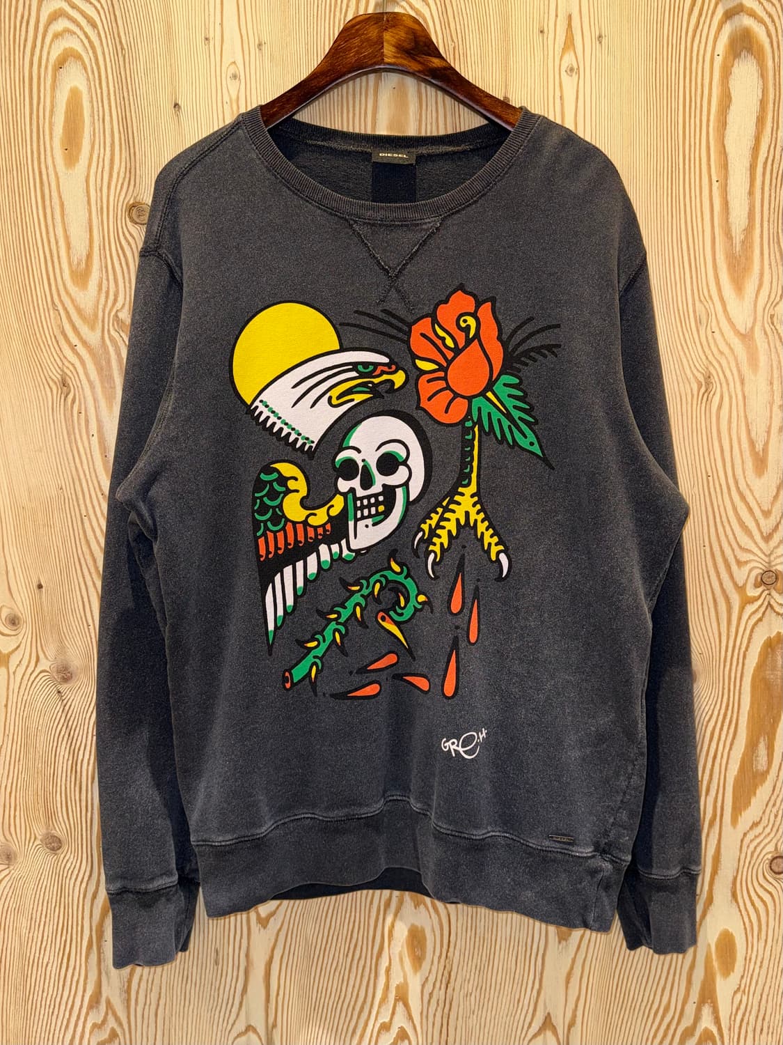 디젤 스컬 프린팅 맨투맨 상품이미지1