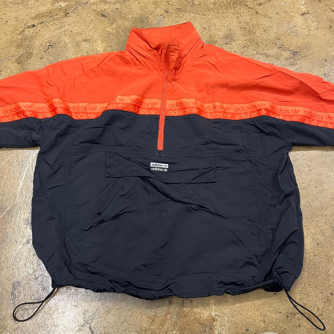 [정품/L] 아디다스 아노락 바람막이 오렌지블랙 b18 상품이미지3