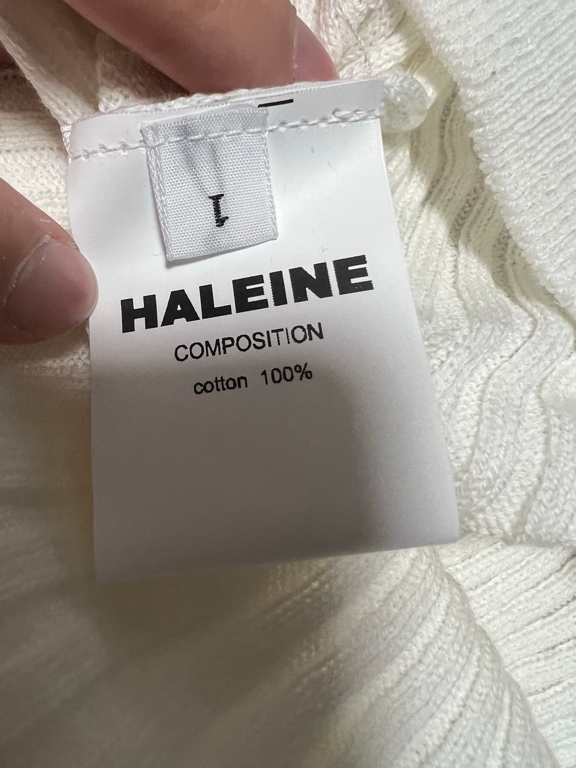 알렌느 리브드 터틀넥 코튼 니트 1사이즈 상품이미지2