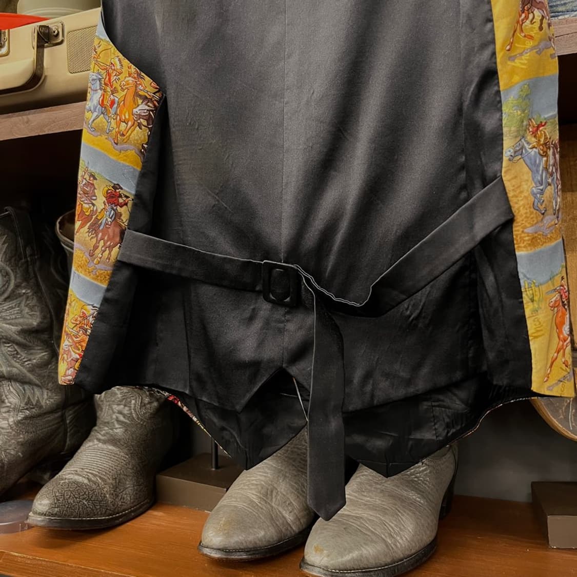 90s Nicole Miller 카우보이 프린팅 웨스턴 베스트 N000 상품이미지5