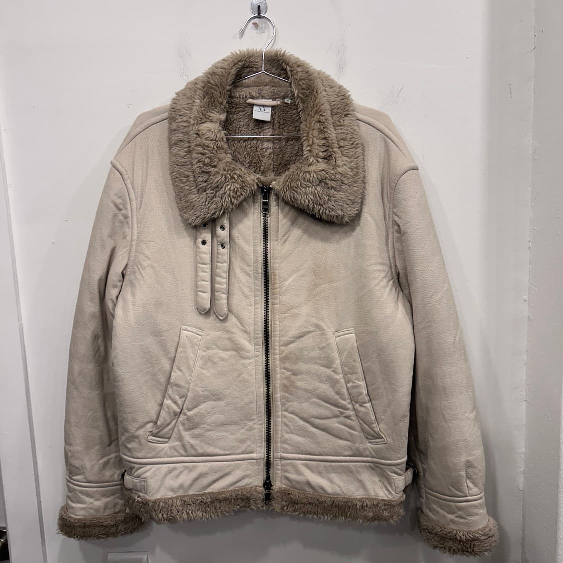 아르마니 익스체인지 크랙 코튼 양털 무스탕 상품이미지2