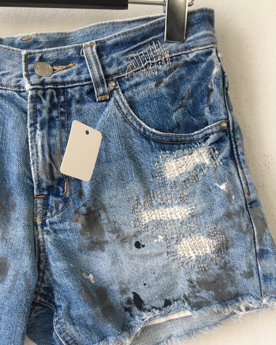 Damage painted point short 상품이미지5