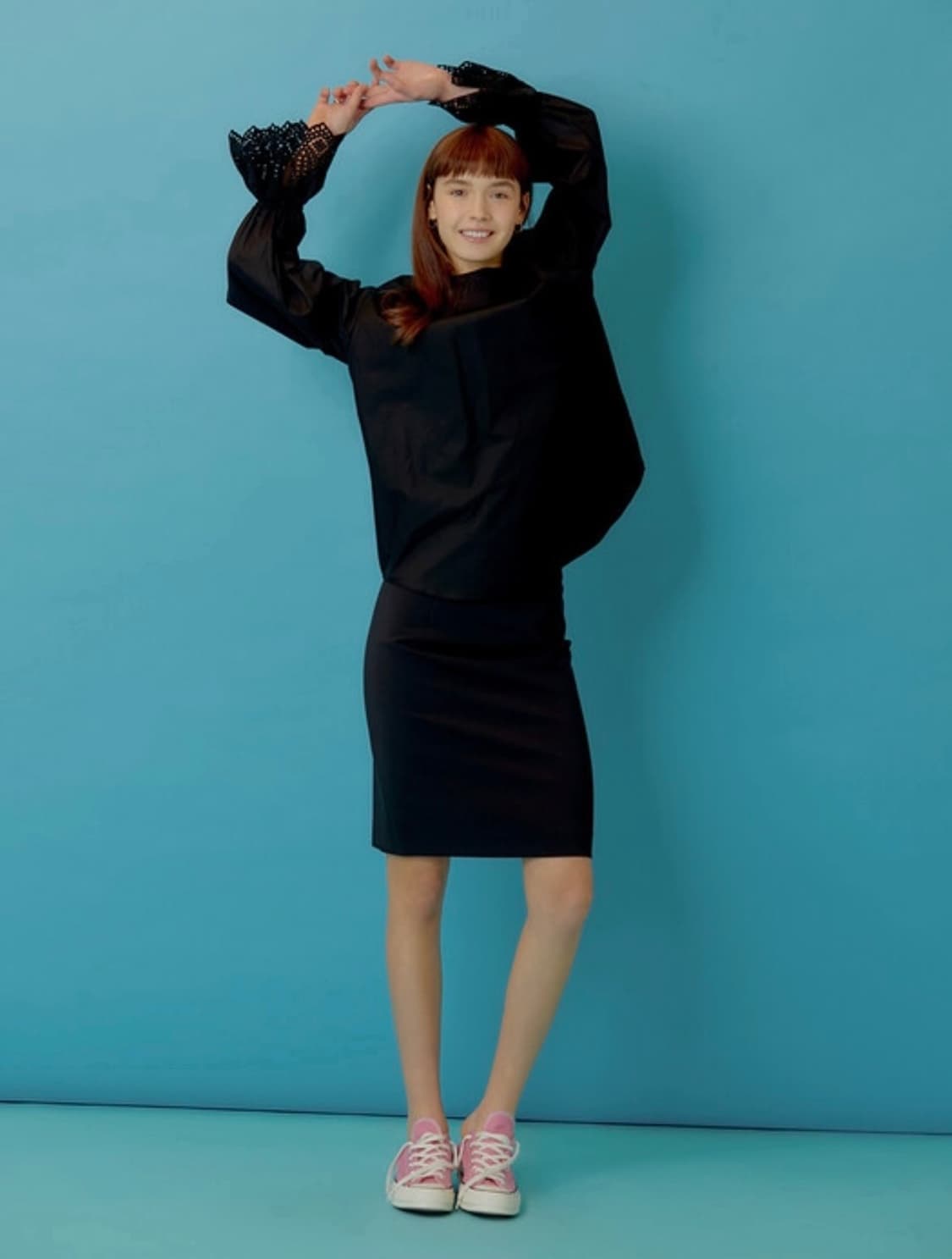 택O) [s] 유어네임히얼 늘씬해진 소장이 스커트 블랙 짧은버전 상품이미지2