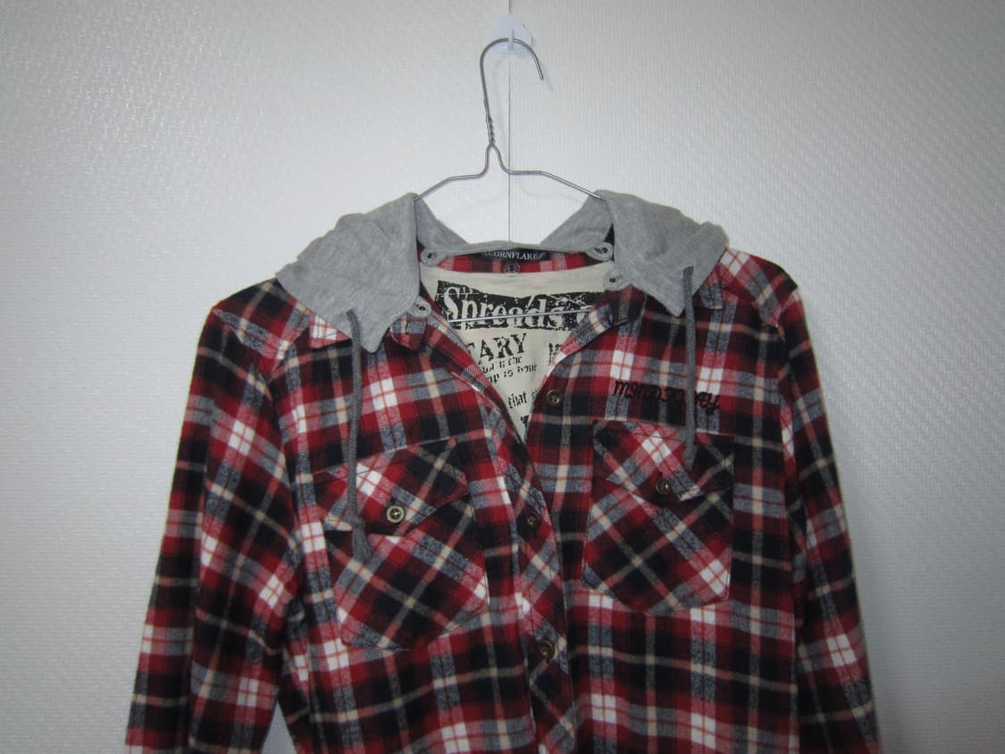 vintage check hood shirt 상품이미지5