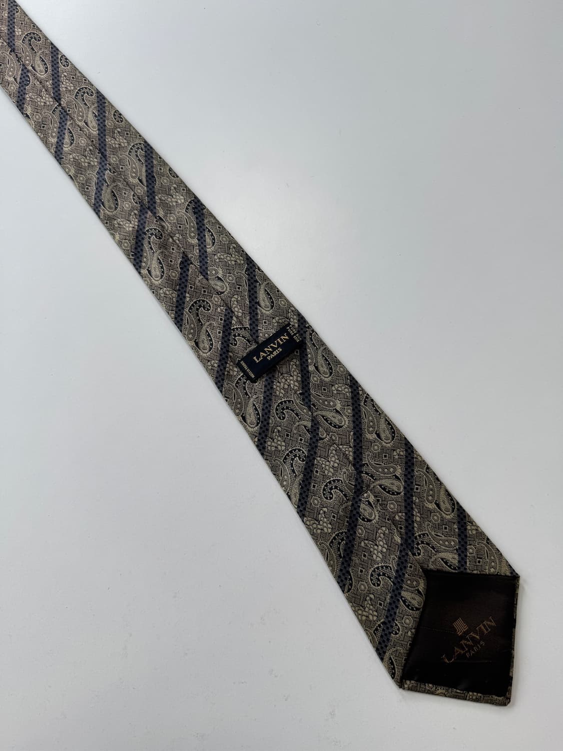 랑방(LANVIN) 프랑스 실크 페이즐리 넥타이 8.6cm 상품이미지3