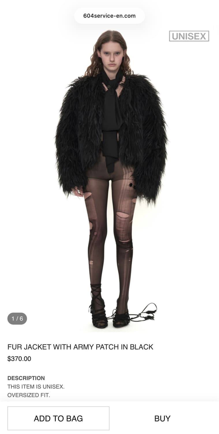 FUR JACKET WITH ARMY PATCH  상품이미지2