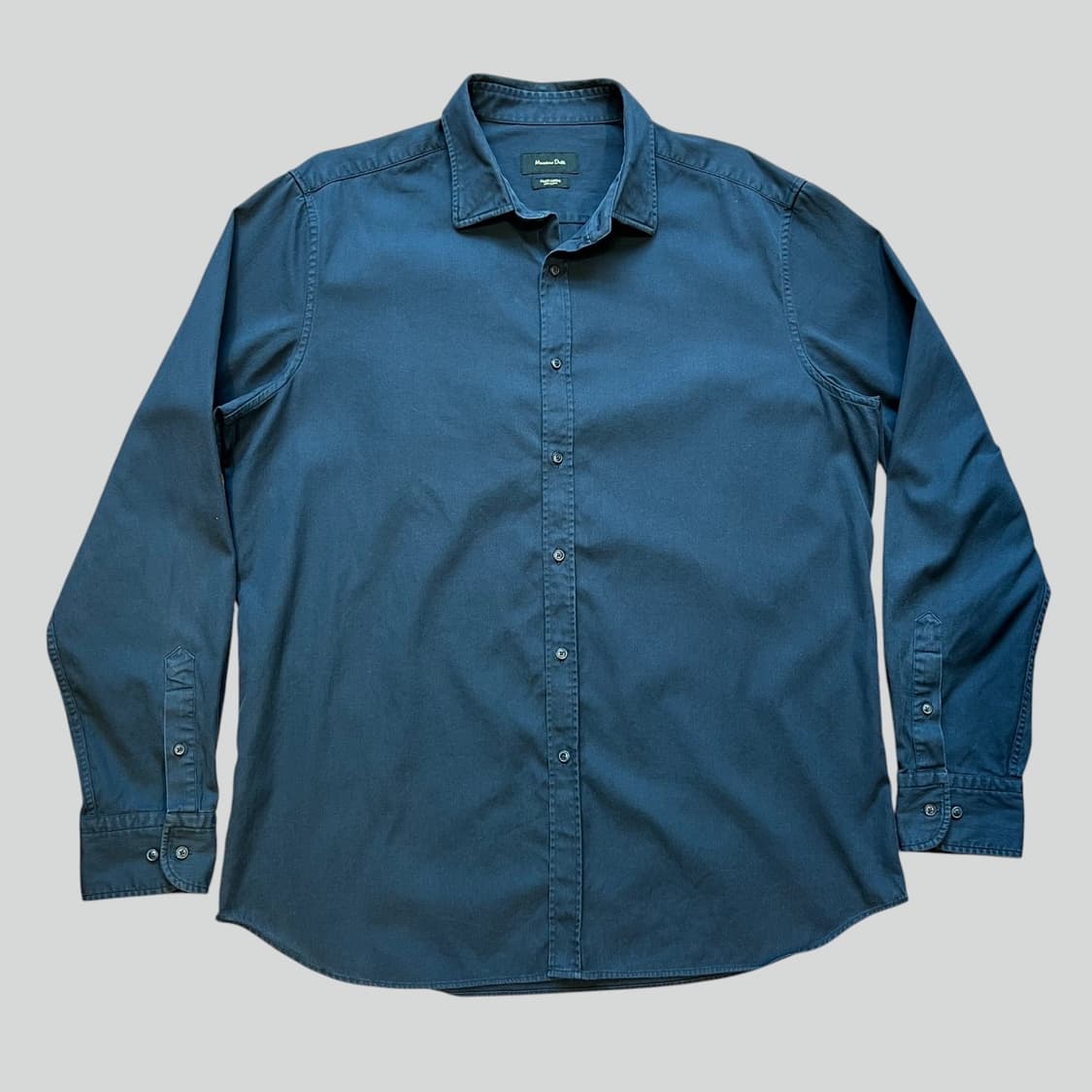 [2XL]마시모두띠 네이비 코튼 셔츠 상품이미지1