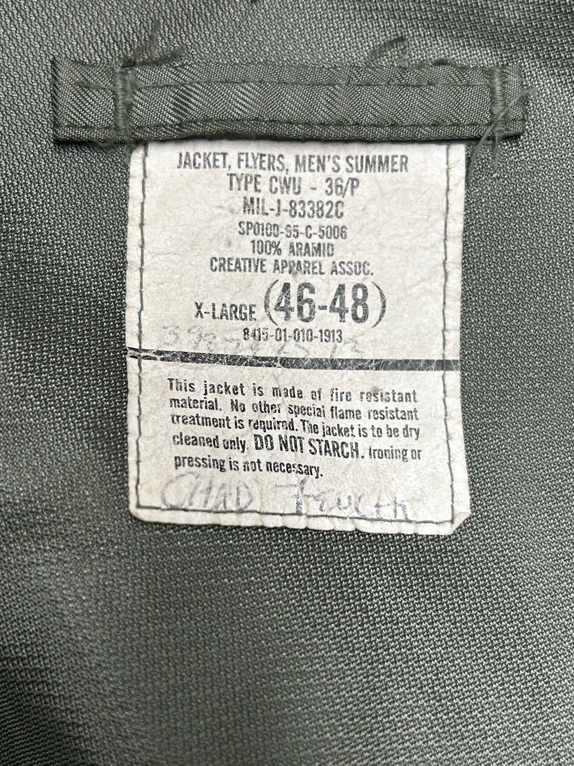 90's Usaf CWU-36/P Flyers Jacket (XL) 상품이미지9