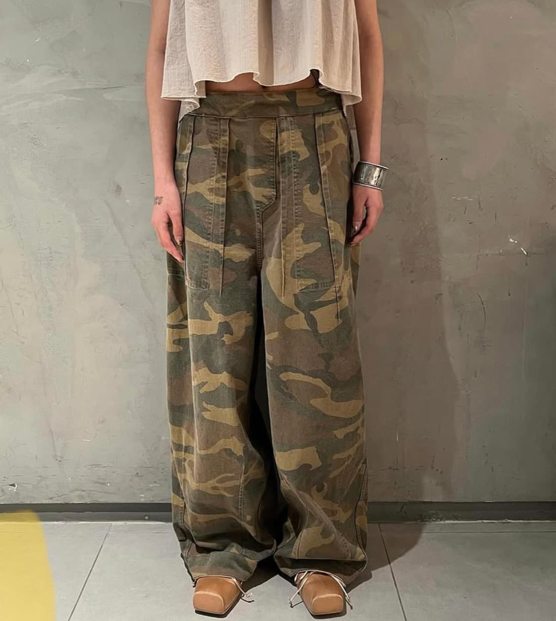 (에크루)스탠드얼론 카모 리버시블 커브드 코튼 팬츠 상품이미지2