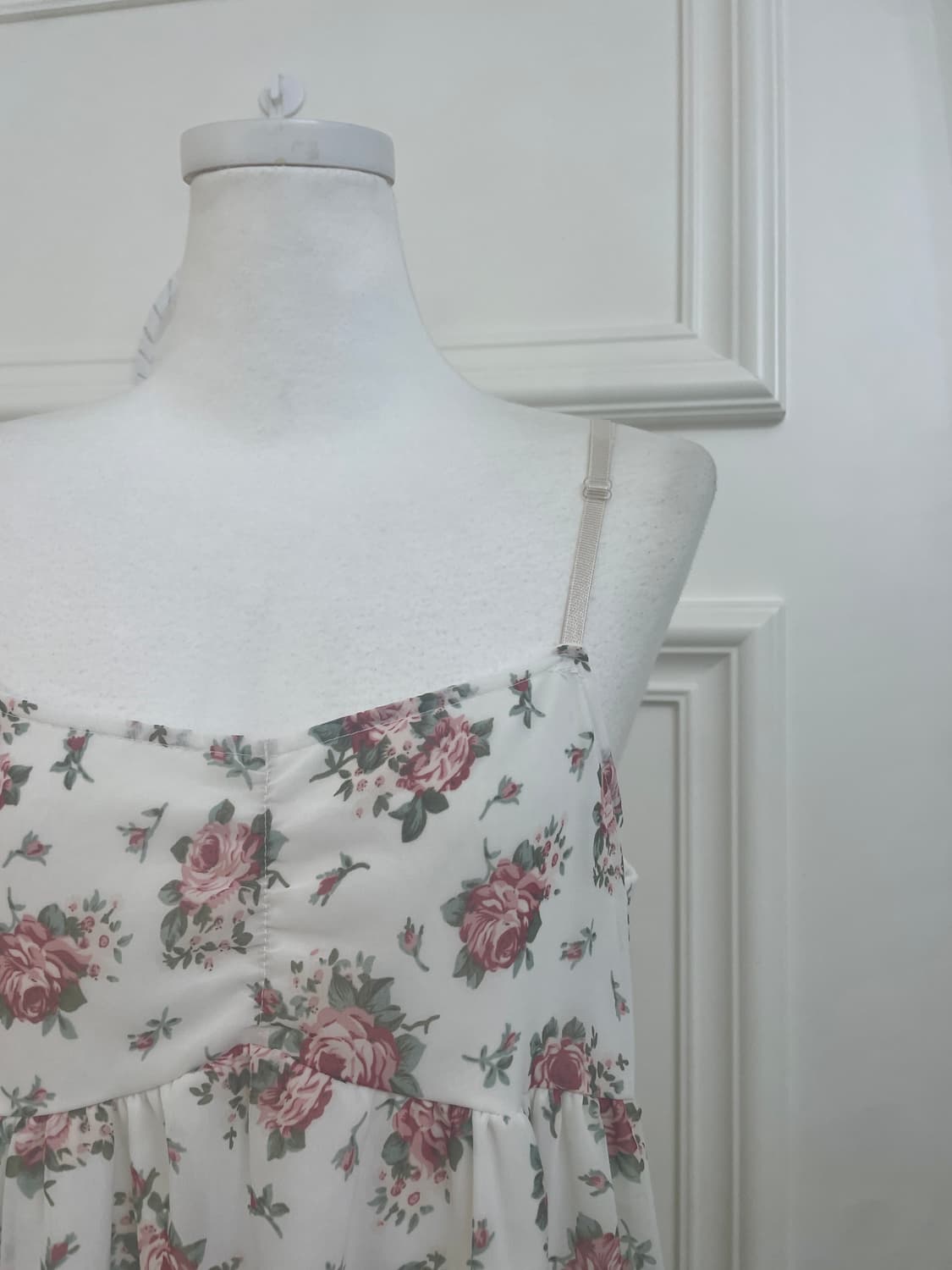 white rose print summer long opc(size-M) 상품이미지7