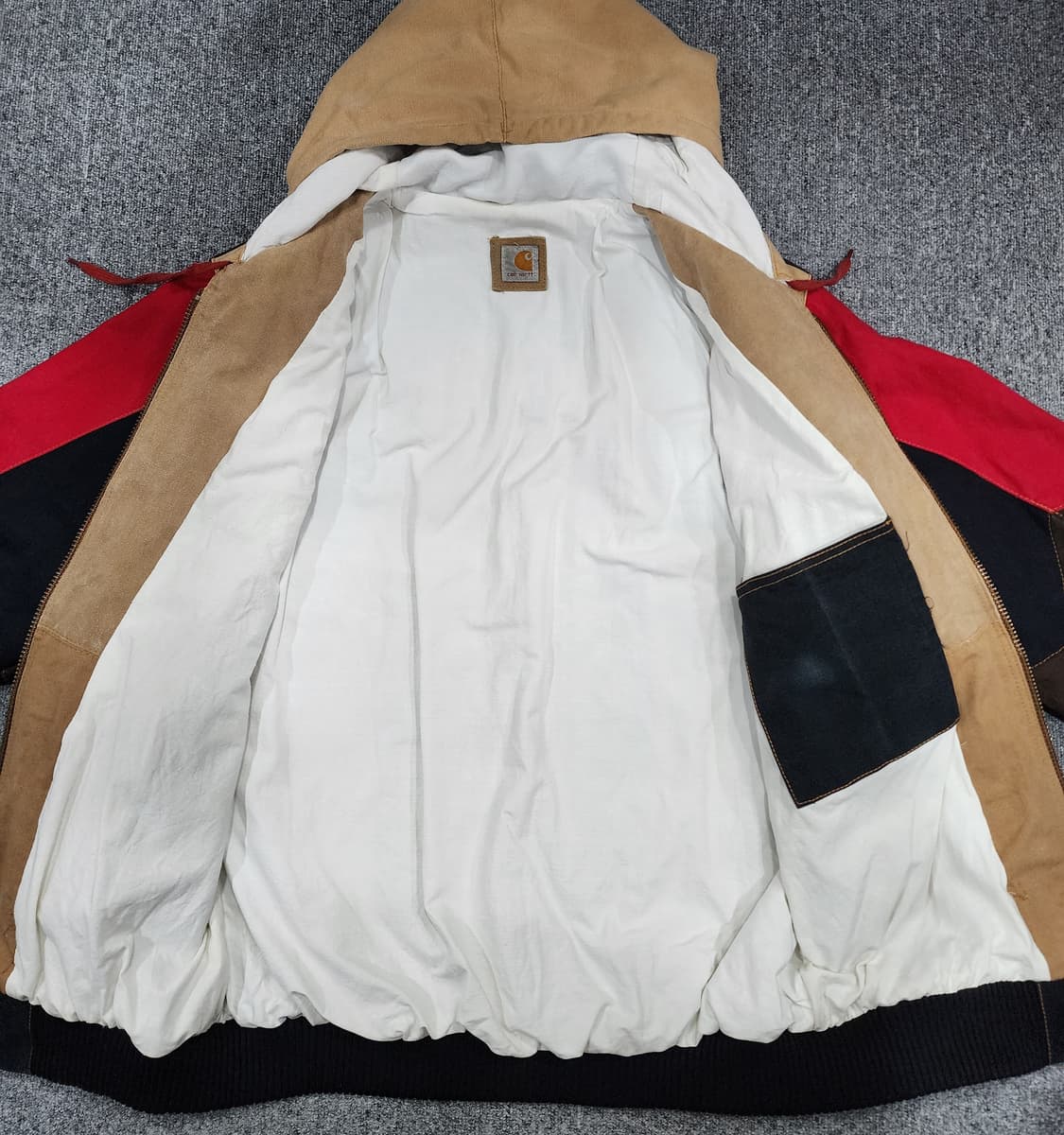 칼하트 리메이크 패치 멀티컬러 워크 자켓 후드자켓 상품이미지3