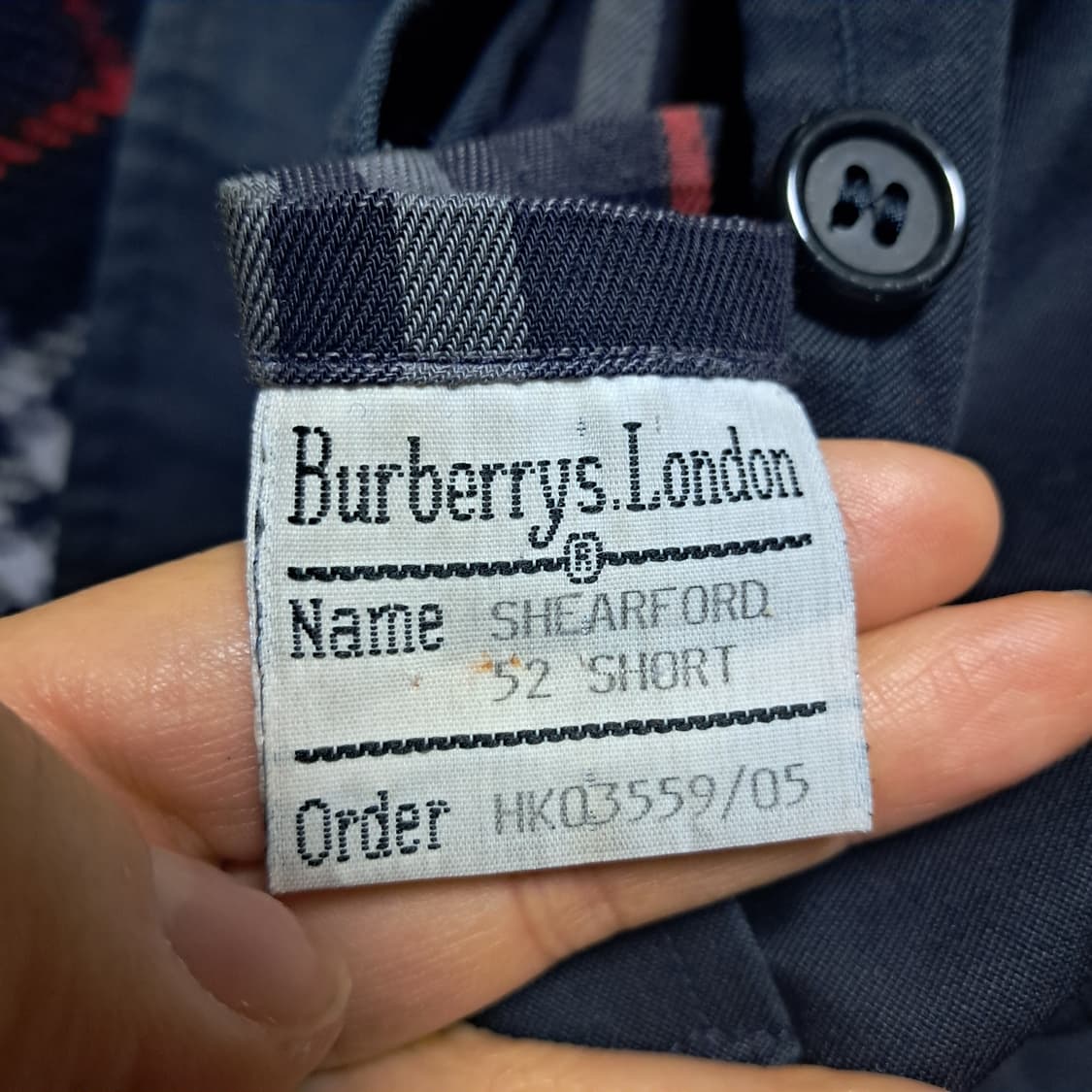 정품 버버리 네이비 트렌치 코트 52 Short약 105(모 라이너 상품이미지8