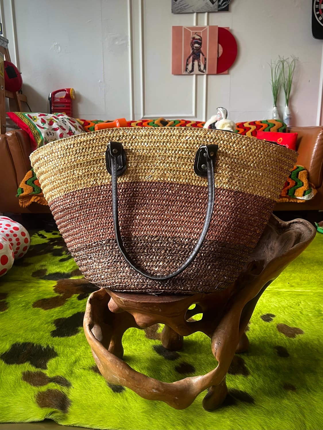 Indian Vintage Rattan Beads Shopper Bag 상품이미지7